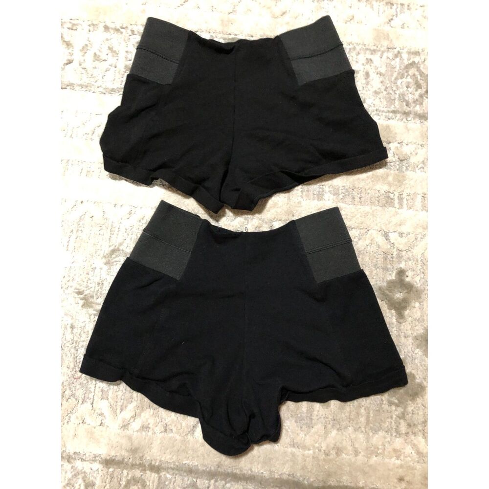 Cisono Matching Bundle Small Woman's Black Booty Shorts
